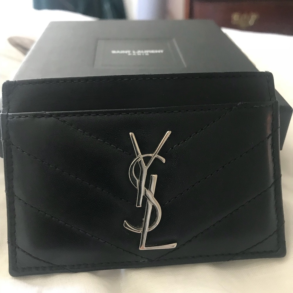 YSL Card Holder in Smooth Leather